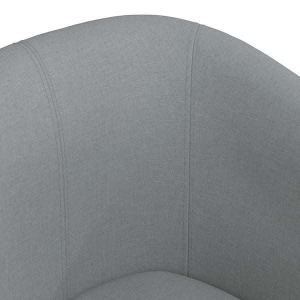 Clubsessel mit Hocker, Hellgrau
