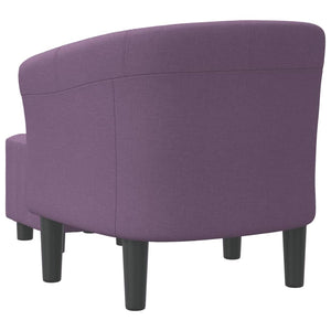 Clubsessel mit Hocker Lila Stoff