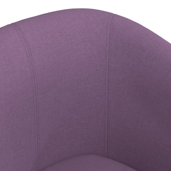 Clubsessel mit Hocker Lila Stoff