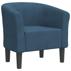 vidaXL Fauteuil club en velours bleu foncé