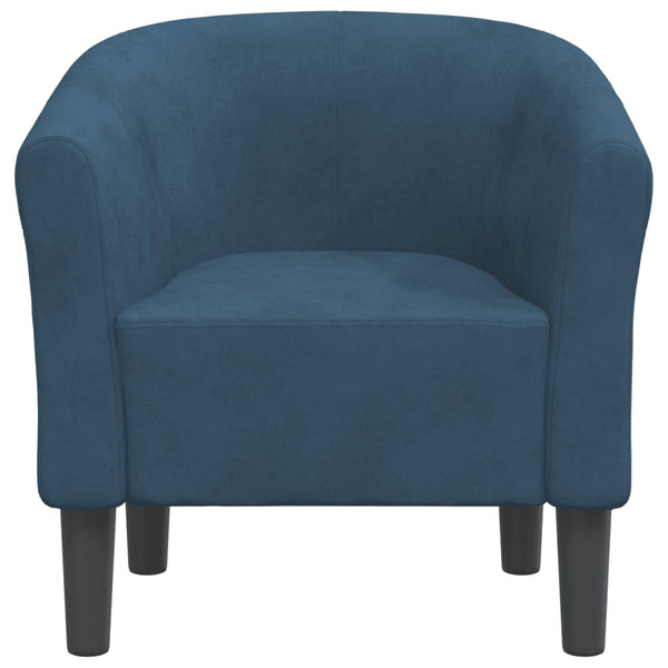 vidaXL Fauteuil club en velours bleu foncé