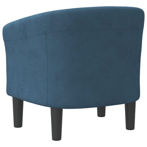 vidaXL Fauteuil club en velours bleu foncé