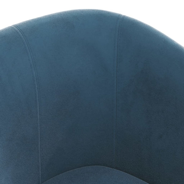 vidaXL Fauteuil club en velours bleu foncé