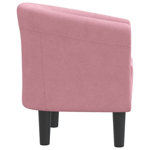 Fauteuil club vidaXL Rose Velours