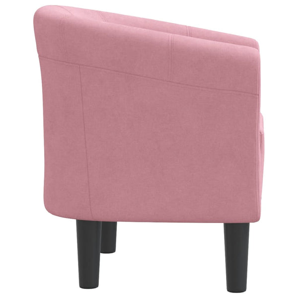 Fauteuil club vidaXL Rose Velours
