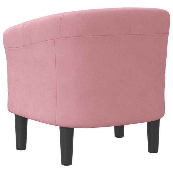 Fauteuil club vidaXL Rose Velours