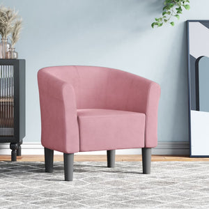 Fauteuil club vidaXL Rose Velours