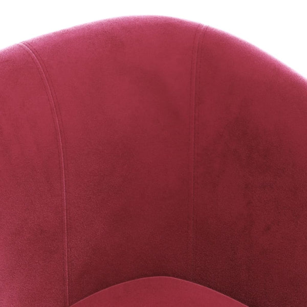 vidaXL Fauteuil club velours rouge vin