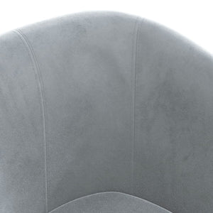 Clubsessel mit Hocker, Dunkelgrau Samt