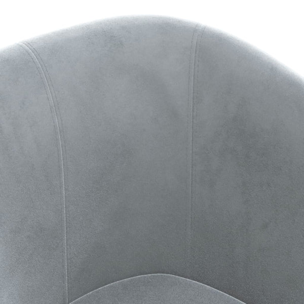 Clubsessel mit Hocker, Dunkelgrau Samt