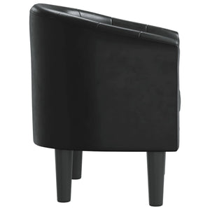 vidaXL Fauteuil club noir en similicuir