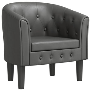 vidaXL Fauteuil club gris similicuir