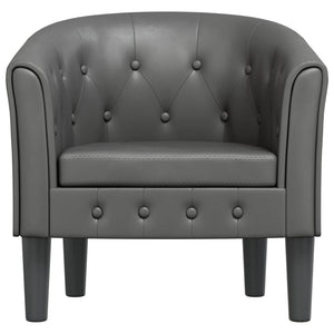 vidaXL Fauteuil club gris similicuir