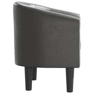 vidaXL Fauteuil club gris similicuir