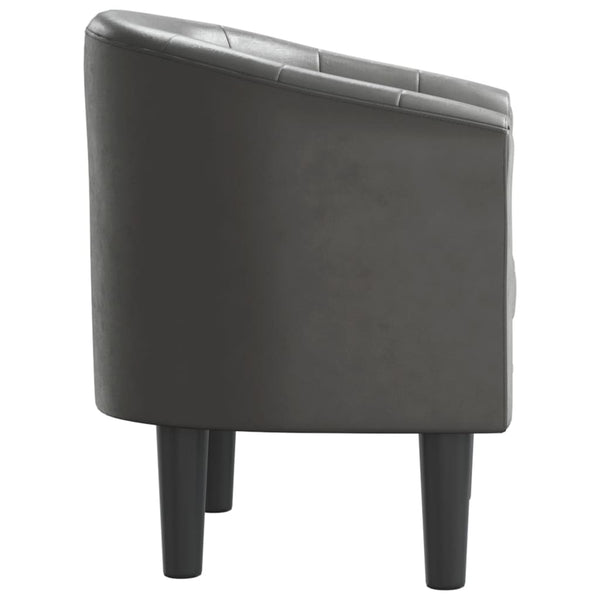 vidaXL Fauteuil club gris similicuir