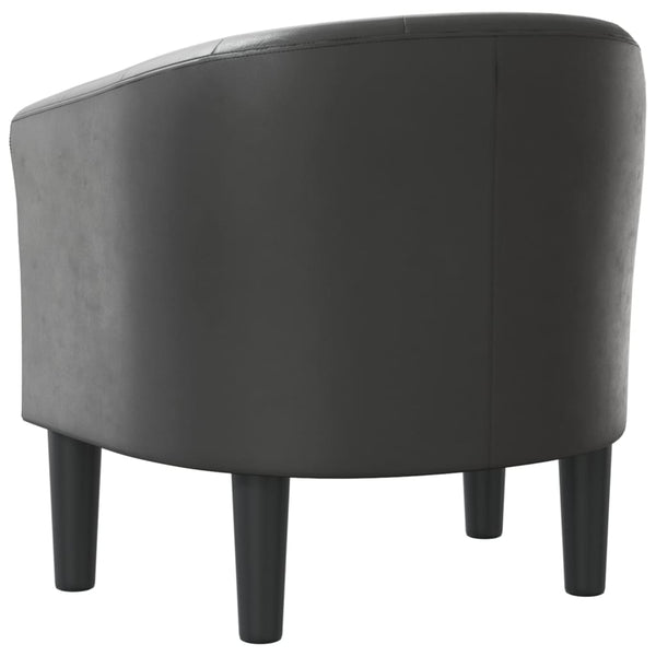 vidaXL Fauteuil club gris similicuir