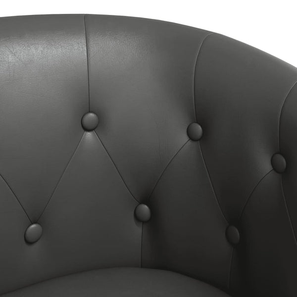 vidaXL Fauteuil club gris similicuir