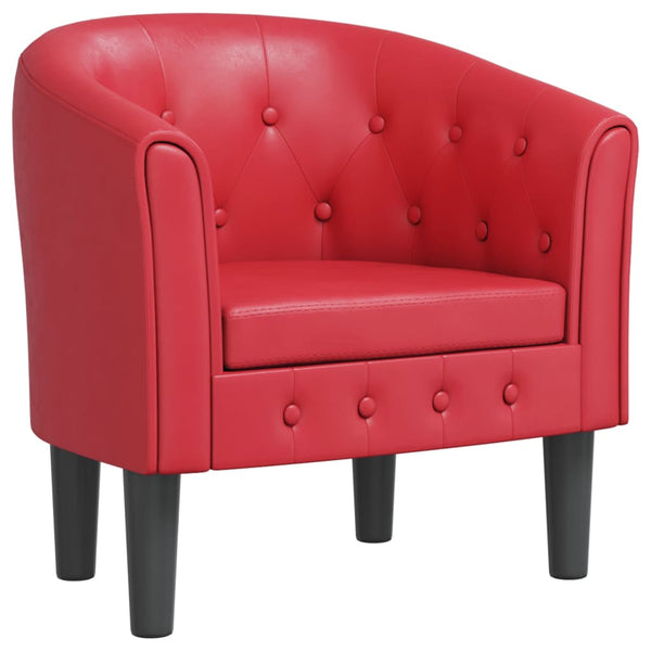 vidaXL Fauteuil club rouge similicuir