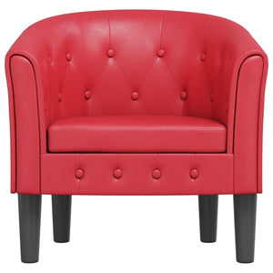 vidaXL Fauteuil club rouge similicuir