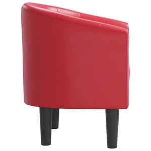 vidaXL Fauteuil club rouge similicuir