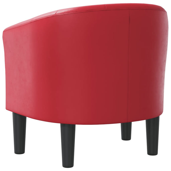 vidaXL Fauteuil club rouge similicuir