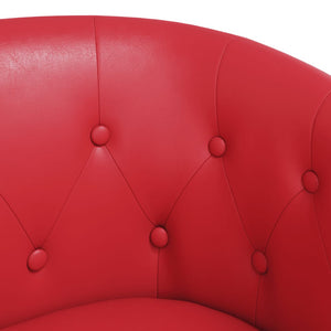 vidaXL Fauteuil club rouge similicuir