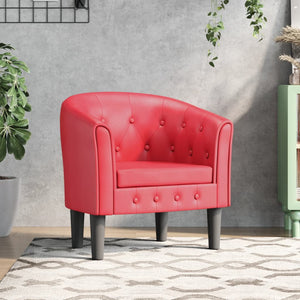 vidaXL Fauteuil club rouge similicuir