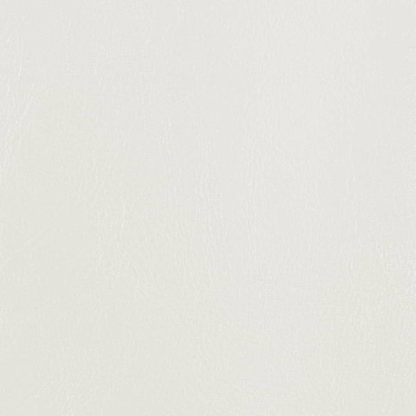 Clubsessel mit Hocker, Weißes Kunstleder