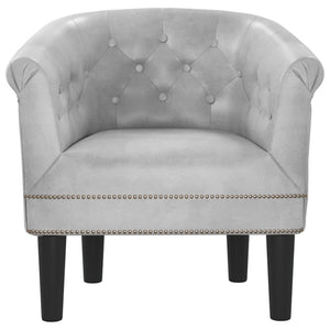 vidaXL Fauteuil club argenté en similicuir