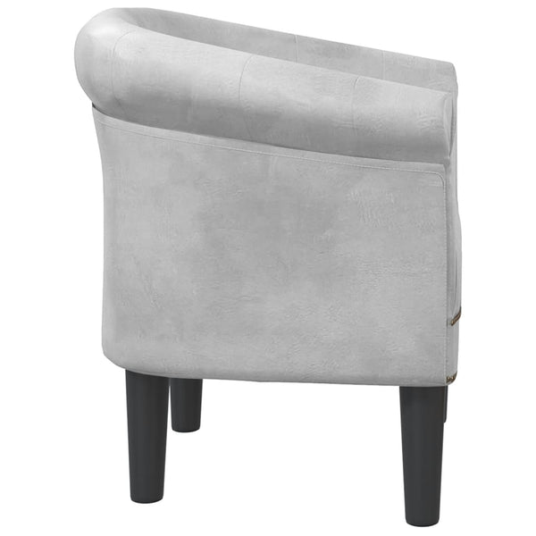 vidaXL Fauteuil club argenté en similicuir