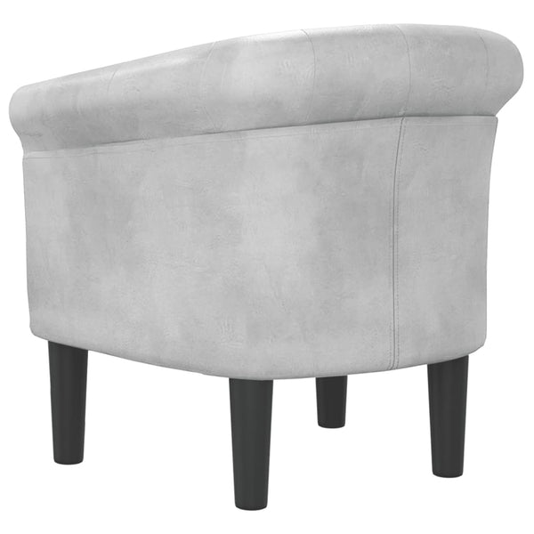 vidaXL Fauteuil club argenté en similicuir