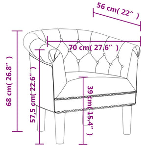 vidaXL Fauteuil club argenté en similicuir