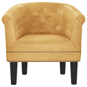 Gold Kunstleder Clubsessel