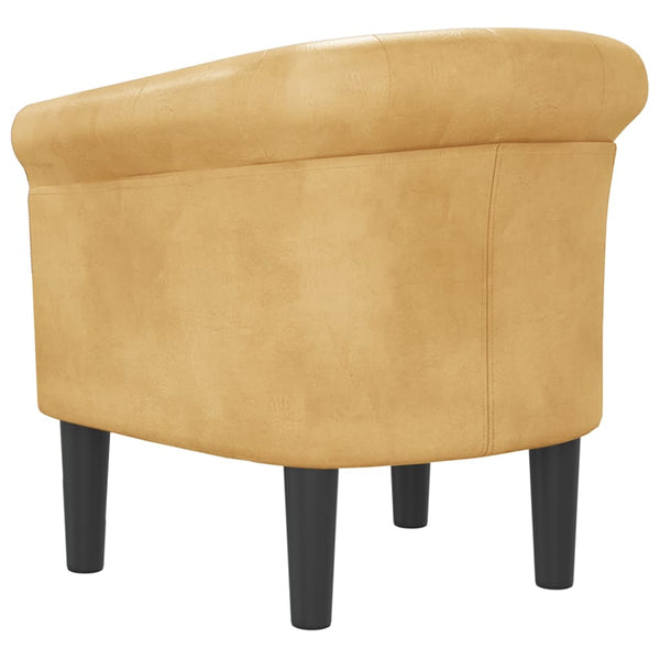 Gold Kunstleder Clubsessel