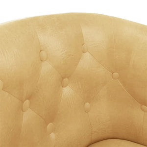 Gold Kunstleder Clubsessel