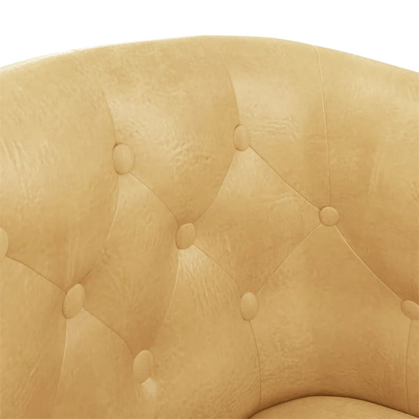 Gold Kunstleder Clubsessel
