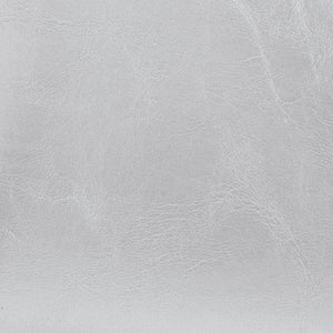 Clubsessel mit Hocker, Silber Kunstleder