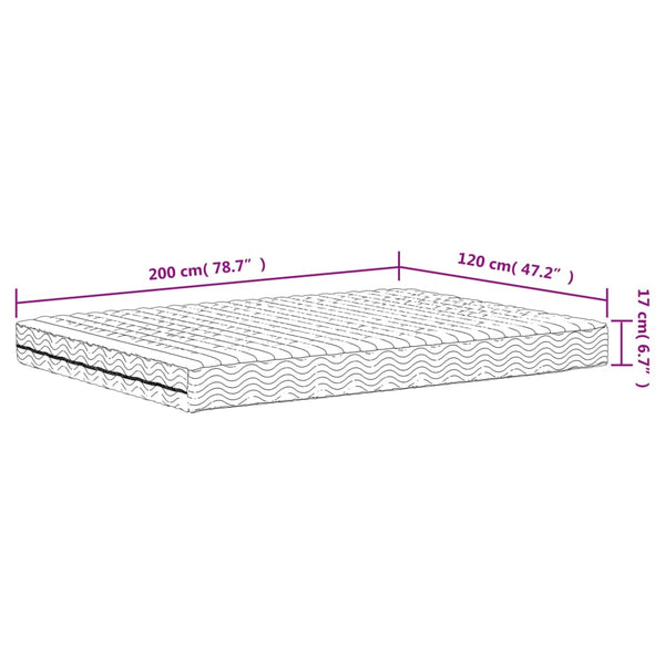Schaumstoffmatratze 120x200 cm H2/H3