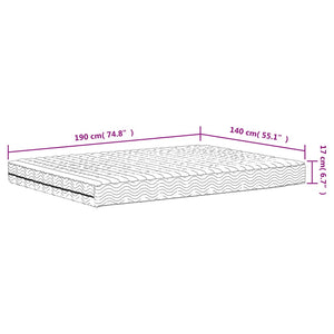 Schaumstoffmatratze 140x190 cm H2/H3