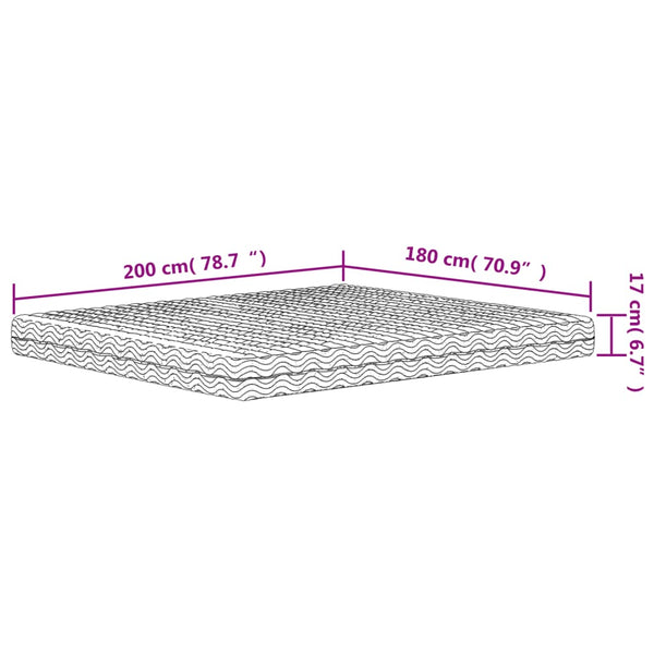 Schaumstoffmatratze 180x200 cm H2/H3