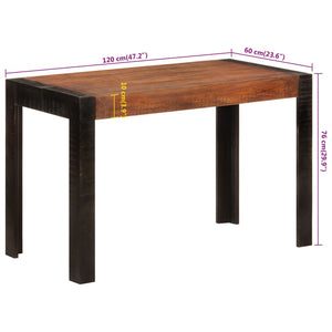 Esstisch Honigbraun Mango Massivholz 120 cm