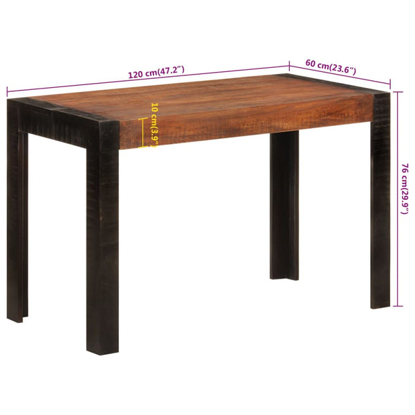 Esstisch Honigbraun Mango Massivholz 120 cm