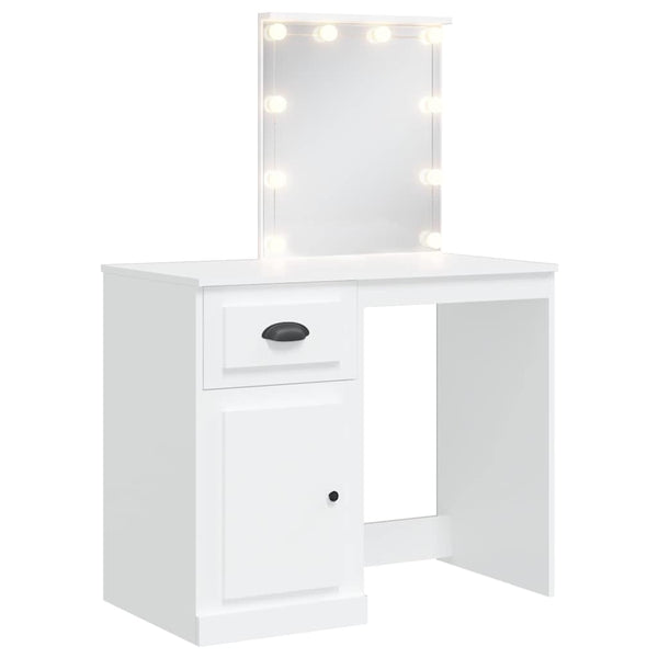 Schminktisch mit LED Beleuchtung Weiß 90cm