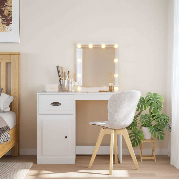 Schminktisch mit LED Beleuchtung Weiß 90cm