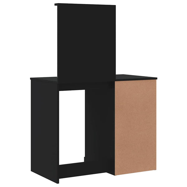 Schminktisch Schwarz mit LED-Beleuchtung 90cm