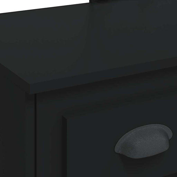 Schminktisch Schwarz mit LED-Beleuchtung 90cm