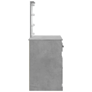 Schminktisch mit LED Betongrau 90x42 cm