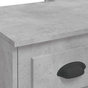 Schminktisch mit LED Betongrau 90x42 cm