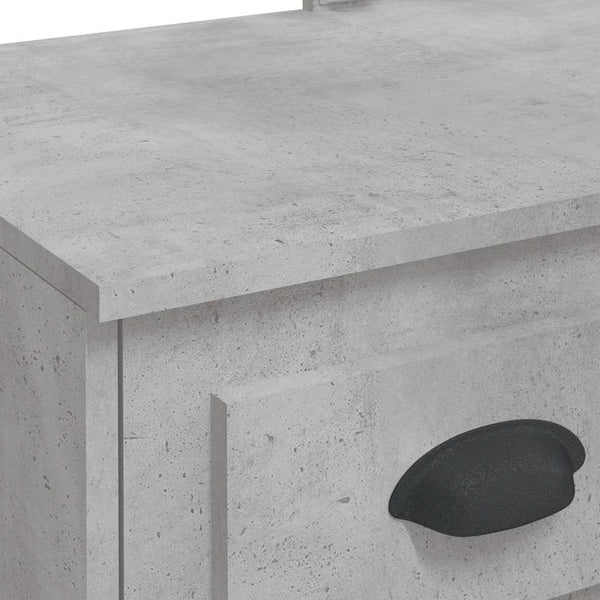 Schminktisch mit LED Betongrau 90x42 cm