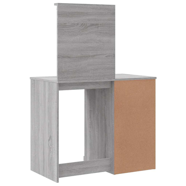 Schminktisch mit LED Grau Sonoma 90x42x132,5 cm